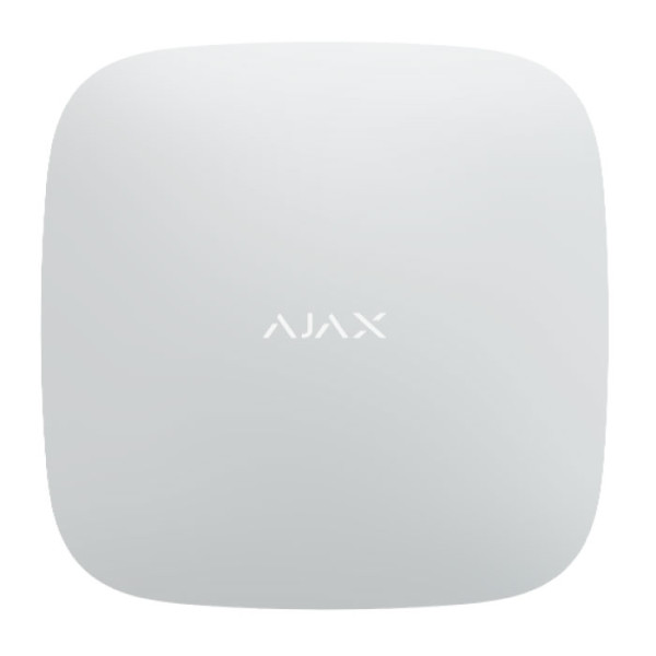 Ajax Hub 2 (white) Ο εγκέφαλος του συστήματος με οπτική επιβεβαίωση συναγερμού
